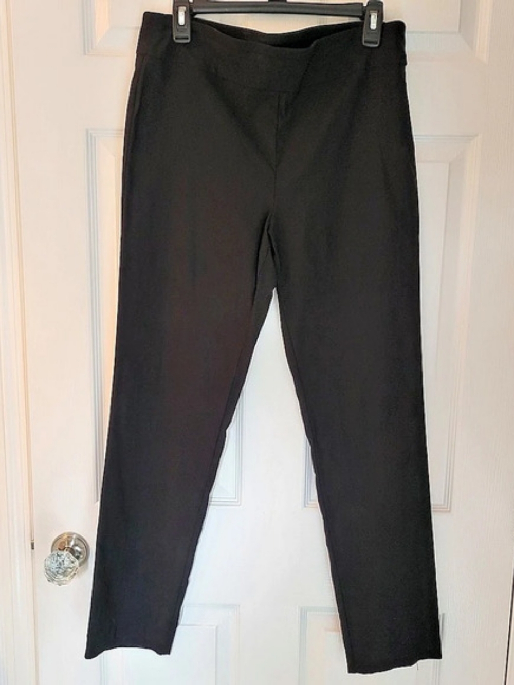 Kim Rogers Black Flat Front Straight Leg Pants - 12